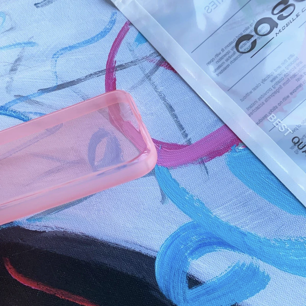 iPhone 7/8 Case Clear Pink Cover NEW - Picture 2 of 6